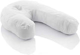 Innovagoods Ergonomisch U-vormig kussen voor zijslapers, ideaal voor zwangerschap, bevordert een rustige ademhaling, vermindert snurken, katoen en polyester, wit, 39 x 57 x 14 cm Cervicale orthopedische kussens Naty Shop Standaardtitel
