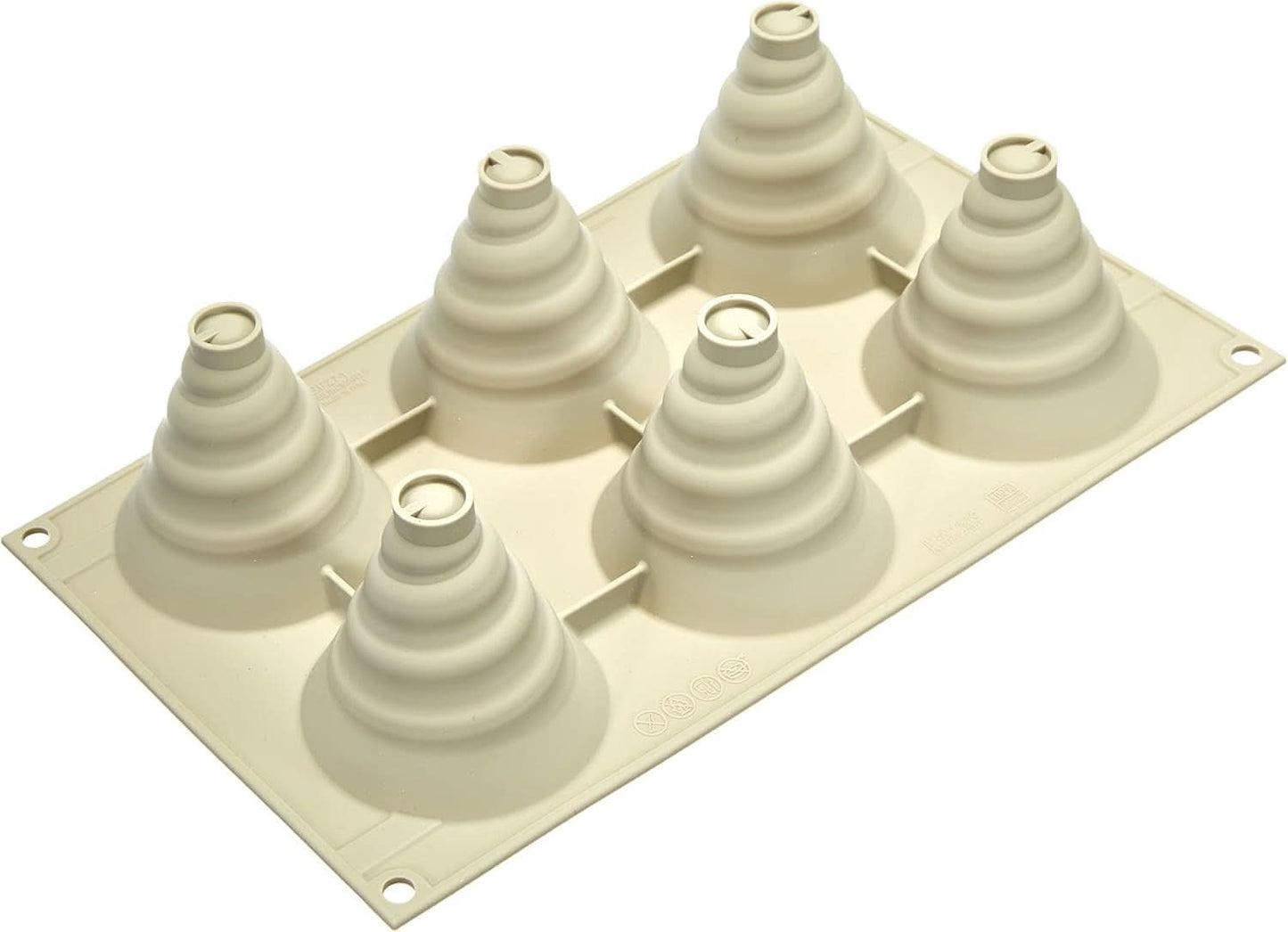 Silikomart, Vorm voor Tartufo-siliconencakes, 8 enkele poorten, Ø 62 H 52 mm Keuken Naty Shop Soffice Incanto