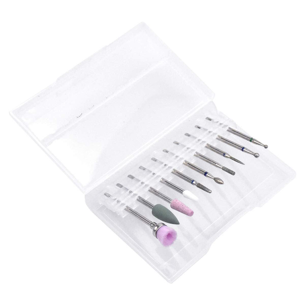 10 Stück Nagelbohrer Bits, Nagelfräser, Wolframlegierung Nagelfräser Bits, Professioneller Nagelfräser, Gelnägel Zubehör Nageldesign Zubehör Für Maniküre Pedicüre Entfernen Nail Art