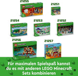 LEGO Minecraft Het Kikkerhuis, speelgoedhuis met figuren waaronder zombie, slijm en drenkeling, plus accessoires zoals speelgoedboot en werkbank, cadeau voor jongens en meisjes vanaf 8 jaar 21256 Bouwsets Besuche den LEGO-Store