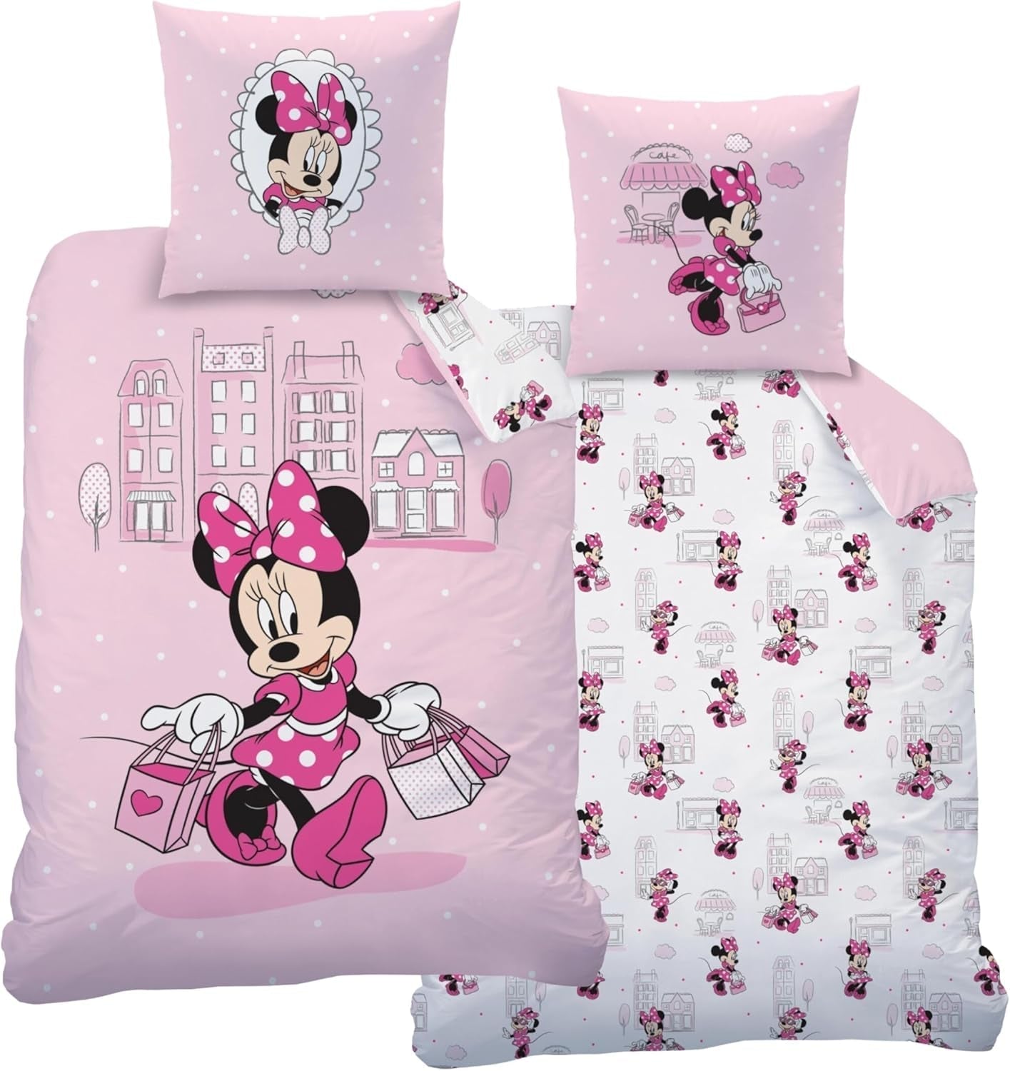 Kinderbeddengoed, diverse stripfiguren, 100% katoen Beddengoed - kinderen Naty Shop Minnie Mouse