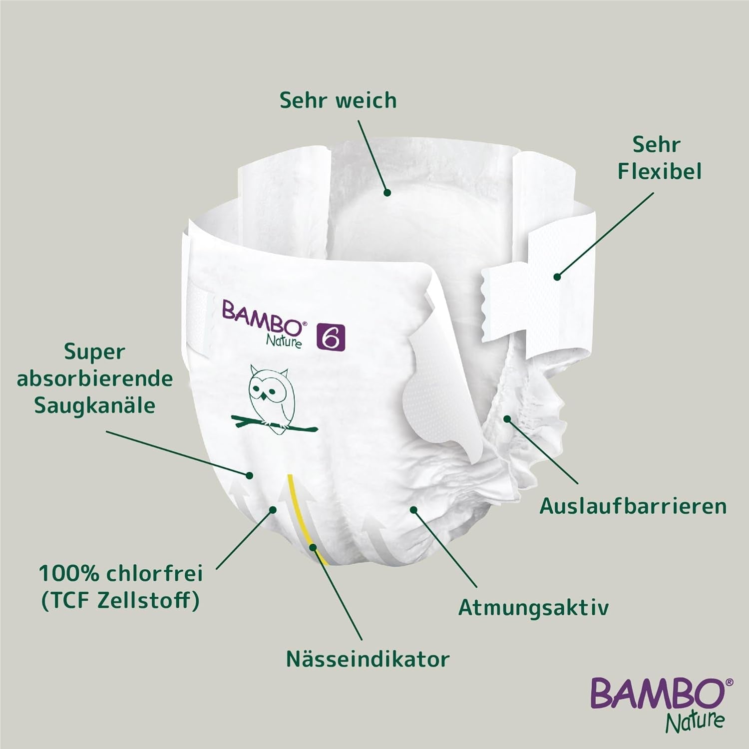 Bambo Nature Premium Eco Luiers, maat 6, 1,63 kg