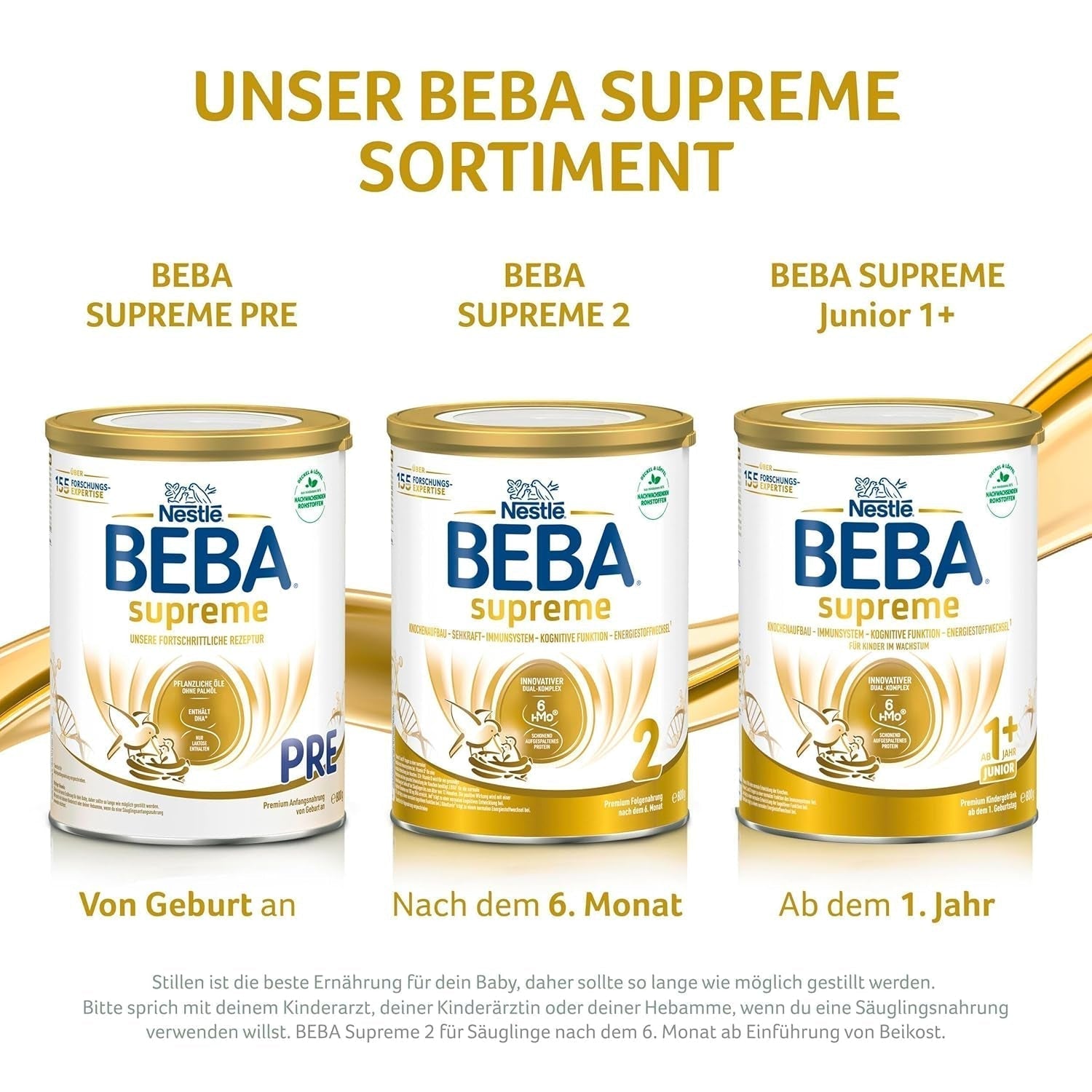 BEBA SUPREME 2 Opvolgmelk na 6 maanden, alleen lactose, palmolievrij, verpakking van 6 (6 x 800g) Naty Shop