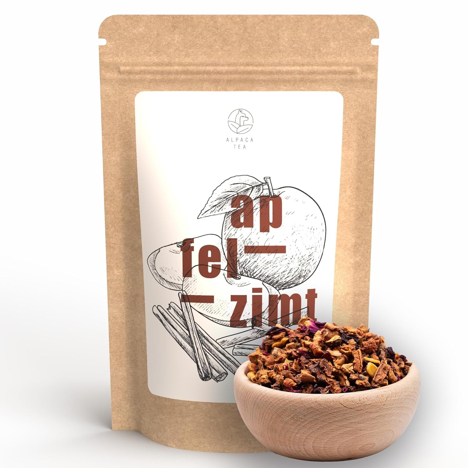Alpacathee | Appel en kaneel | Mengsel van vruchtentheeën | Bulk | Hersluitbaar (100g)