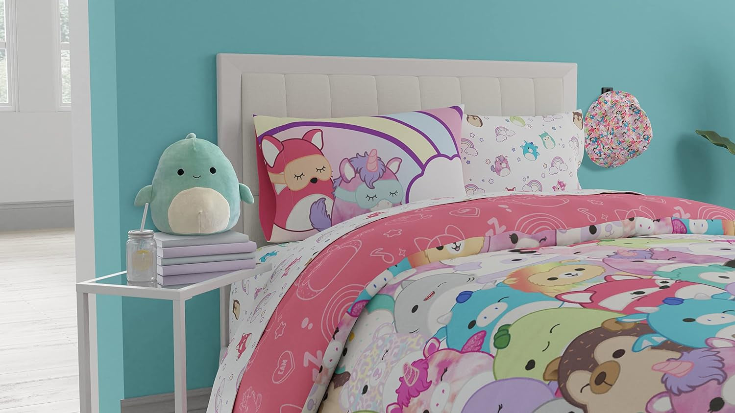 Franco Squishmallows beddengoed, zachte microvezel, voor tweepersoonsbedden Dekbedden en dekbedden Naty Shop