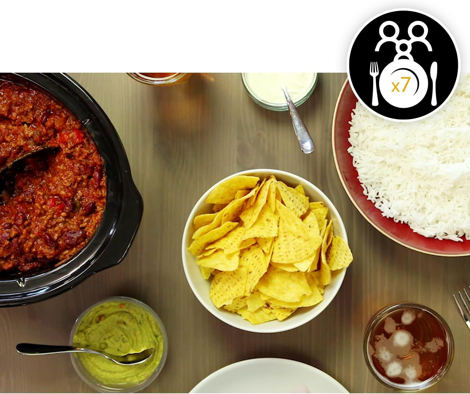 Crockpot, Slowcooker elektronisch, 5,7 L (5-6 personen) Slowcooker Naty Shop