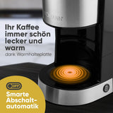 Espressomachine met Bomann®-filter | voor 12-14 kopjes | Koffie-espressomachine met filter | Roestvrij stalen behuizing | Anti-druppel | Espresso | Koffie-espressomachine met filter | 800W | KA 6071CB