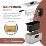 Bomann® oliefriteuse, capaciteit 3 liter, Cool Zone-technologie en afvoer, 2000 W Huishoudelijke apparaten Naty Shop