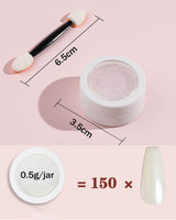 Wahrshei 6 Chrome Nail Powder, Chrome Pulver Nägel Mit Spiegeleffekt, Laser Chrome Puder, Pearl Effect Powder voor geglazuurde donutnagels