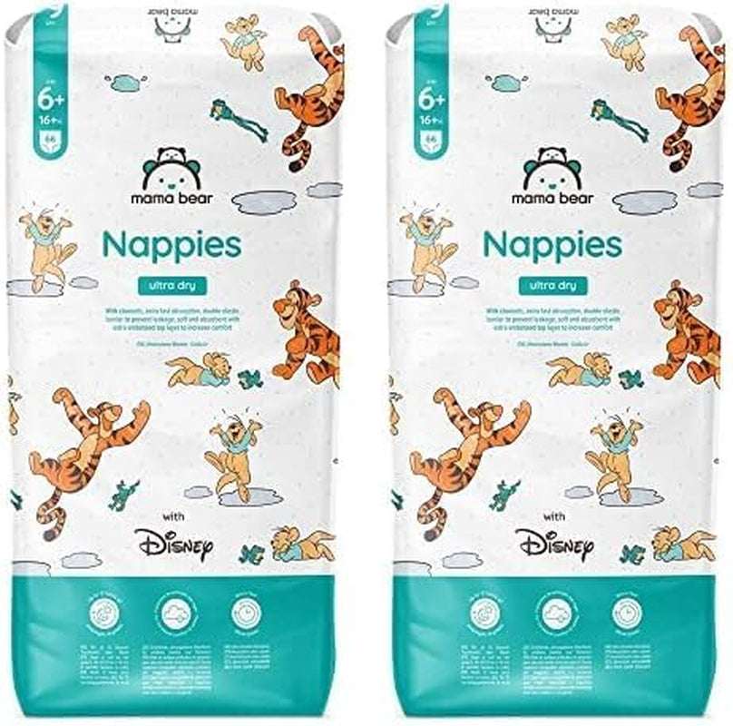 Amazon-merk: Mama Bear Disney Ultra Dry-luiers, maat 3 (4-9 kg) - maanddoos, wit, 172 stuks (2 verpakkingen van 86)