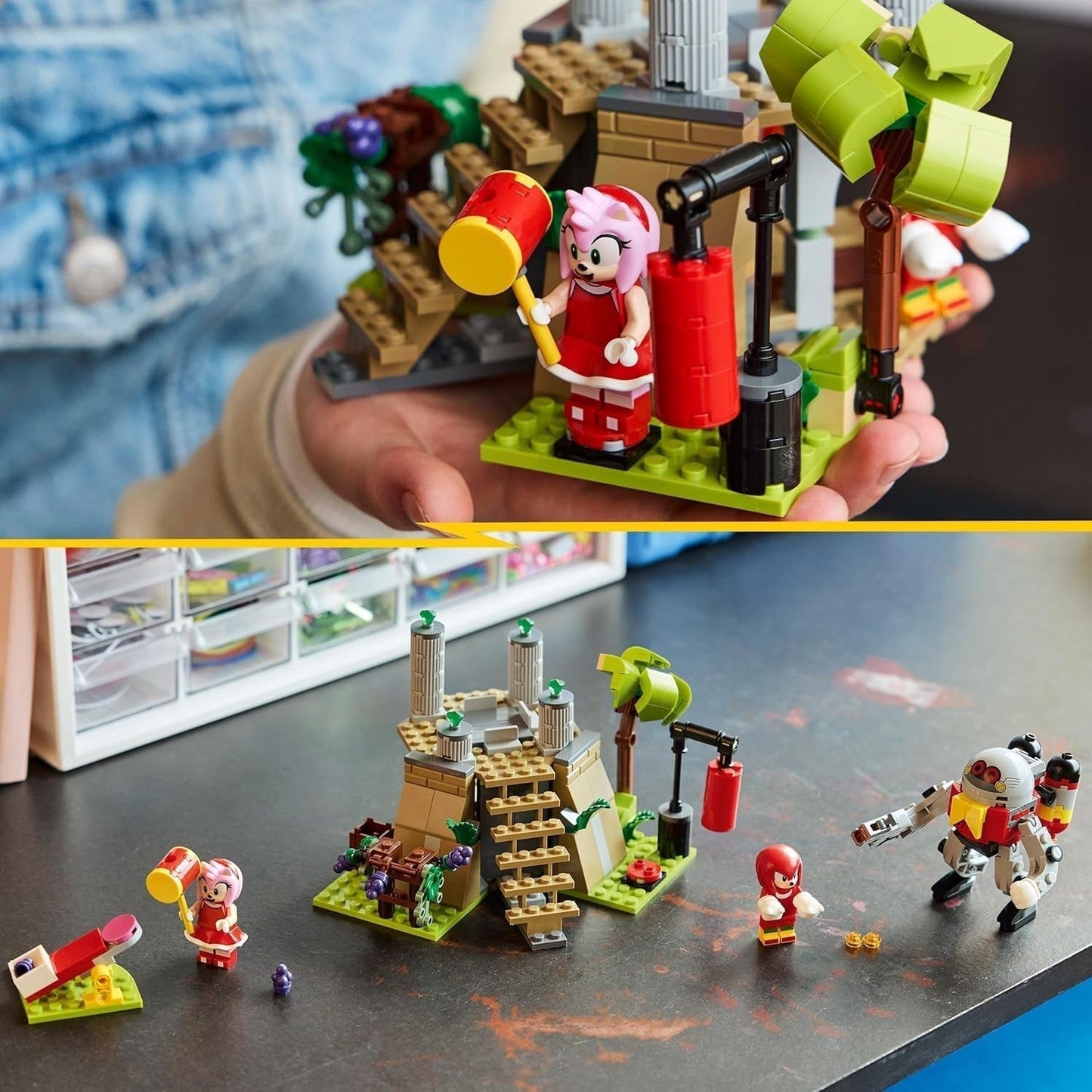 LEGO Sonic the Hedgehog Knuckles en het heiligdom van Master Emerald verzamelspeelgoed Gamercadeau Avontuurbouwset voor jongens en meisjes vanaf 8 jaar 76998 Bouwsets Besuchen in LEGO-Store