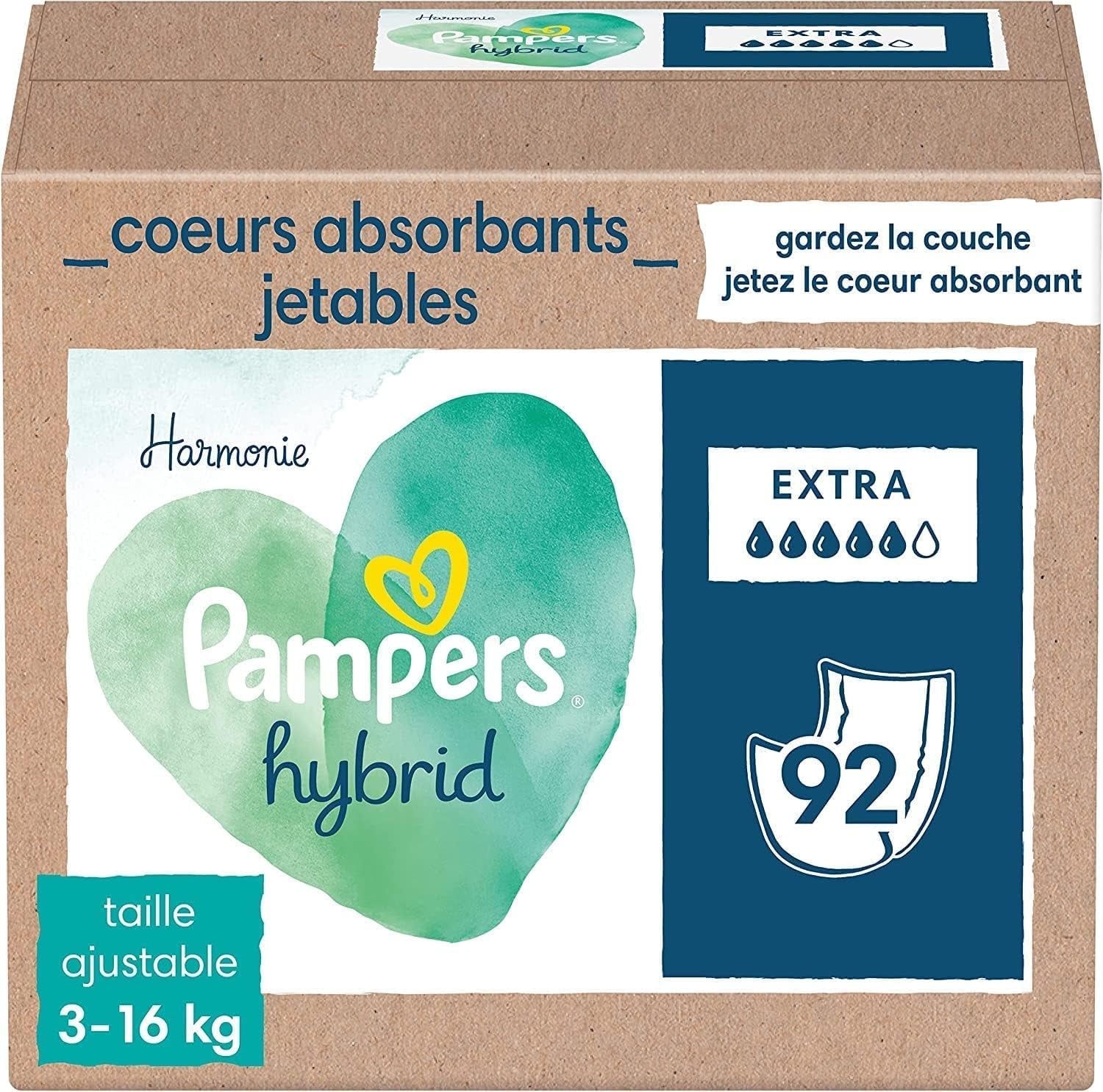 Pampers (oude versie), verpakking van 108 losse vellen absorberende middelen, standaard - 1 stuk