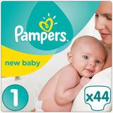 Pampers New Baby maat 1 Newborn 2-5 kg ​​Transportverpakking, verpakking van 4 (4 x 23 stuks)