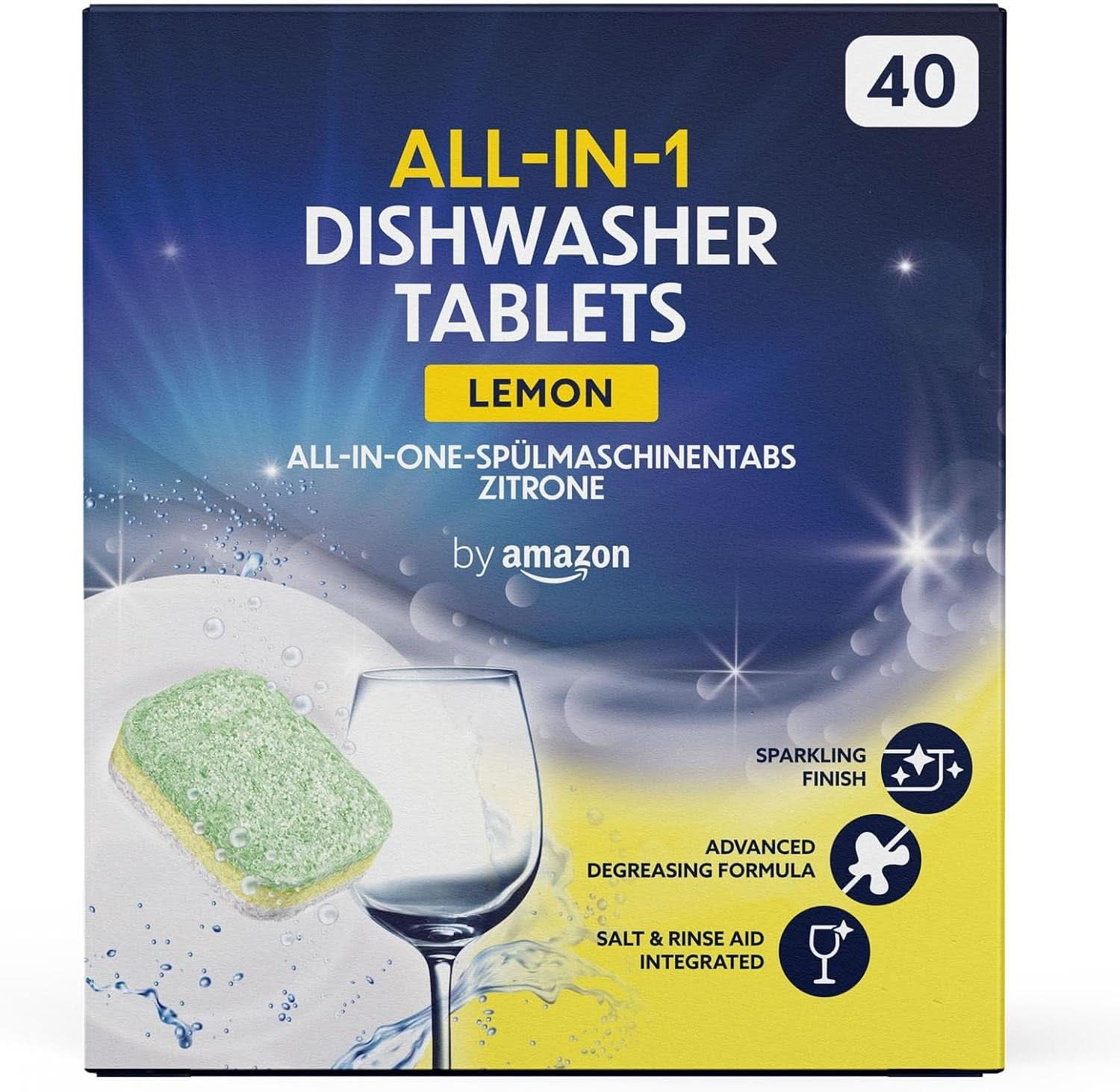Alles-in-één vaatwastabletten, citroen, 40 tabletten Naty Shop Keukenafwasmiddel