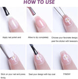 Nagelsticker Set - Selbstklebende nagelsticker, Nageldesign Zubehör, Nail Art, Nagelaufkleber Für Fingernägel, Blumen Nagelsticker, Nagel Deko