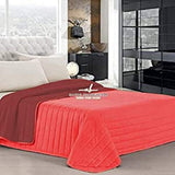 PETTI Artigiani Italiani - Eenpersoonsbedovertrek, dubbelzijdige sprei, verensprei, nachtblauw, wit, 100% Made in Italy