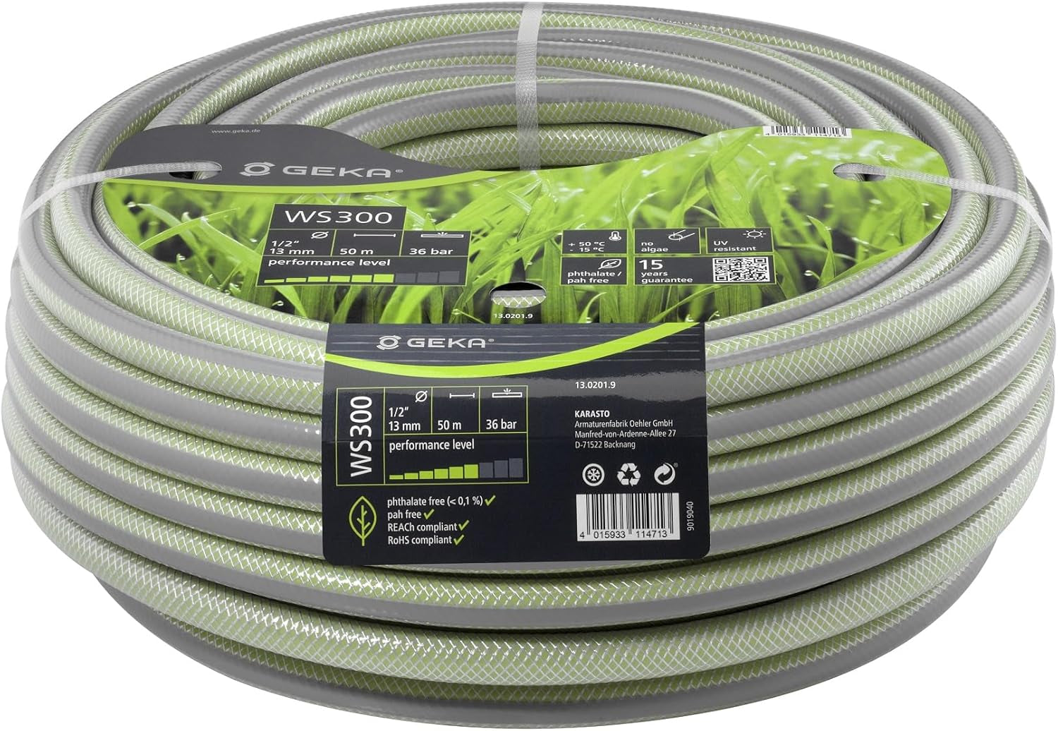 plus waterslang WS400 (lengte ca. 25 meter, 5-laags slangconstructie, hoogwaardige materialen, drukbestendig en maatvast) 13.0210.9
