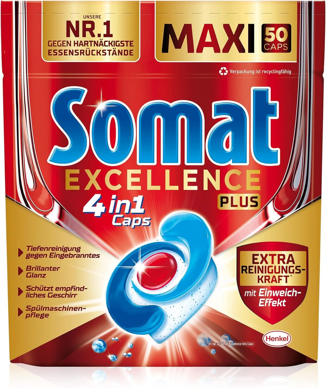 Somat Excellence plus 4In1 Caps (50 Caps), Naty Shop vaatwastabletten
