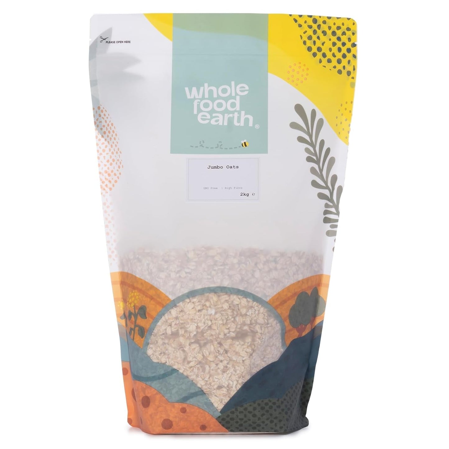 Wholefood Earth Jumbo Havermout - GMO-vrij - vegan - zuivelvrij - geen toegevoegde suiker 2 kg
