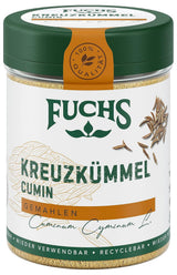 Fuchs Gewürze - Kreuzkümmel gemahlen - zum Würzen von Couscous, Hummus en Falafel - natuurlijke ingrediënten - 50 g in wiederverwendbarer, recyclebarer Dosis
