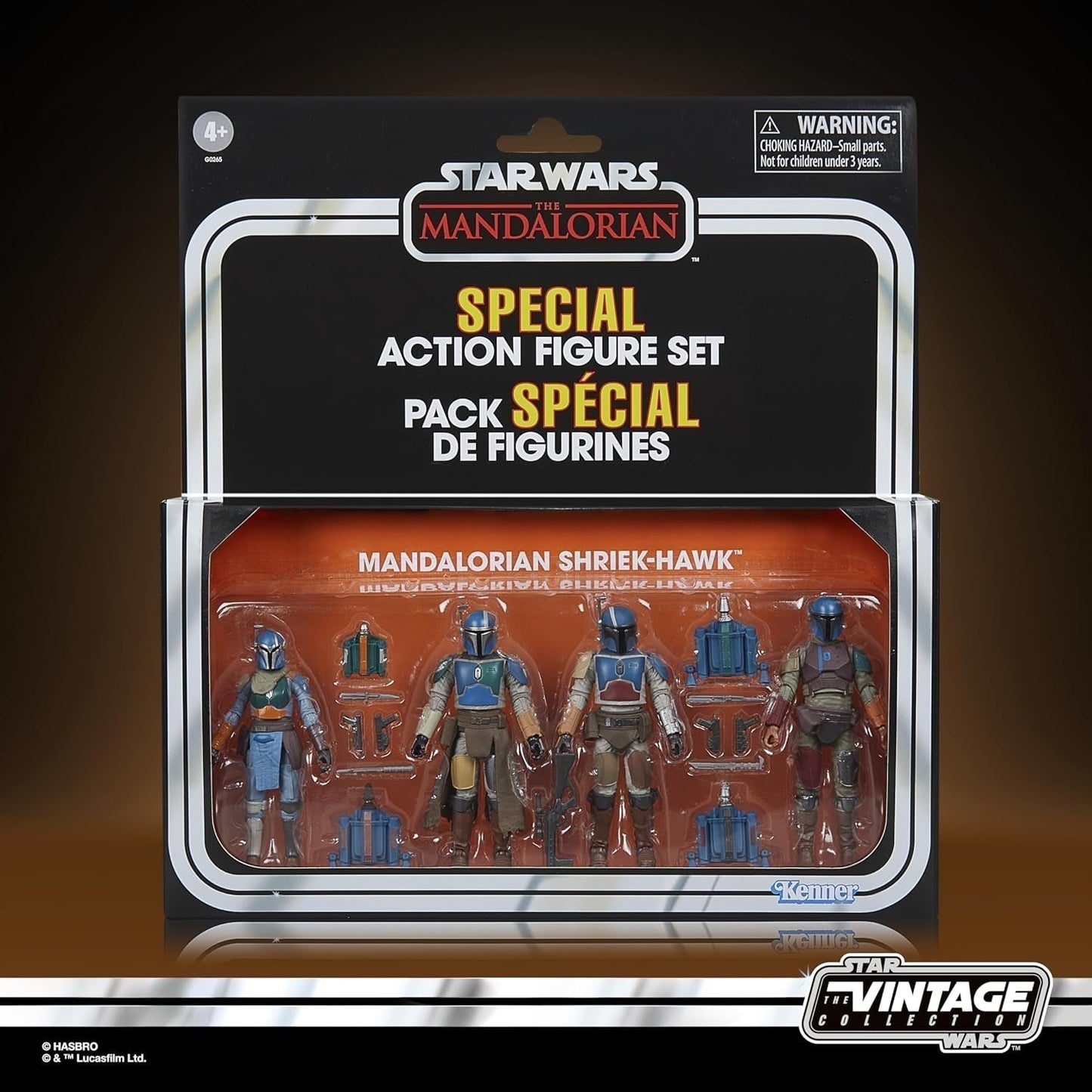 Star Wars Vintage Collection Mandalorian Shriek-Hawk, 4-pack Mandalorian, schaal 9,5 cm actiefiguren Naty Shop