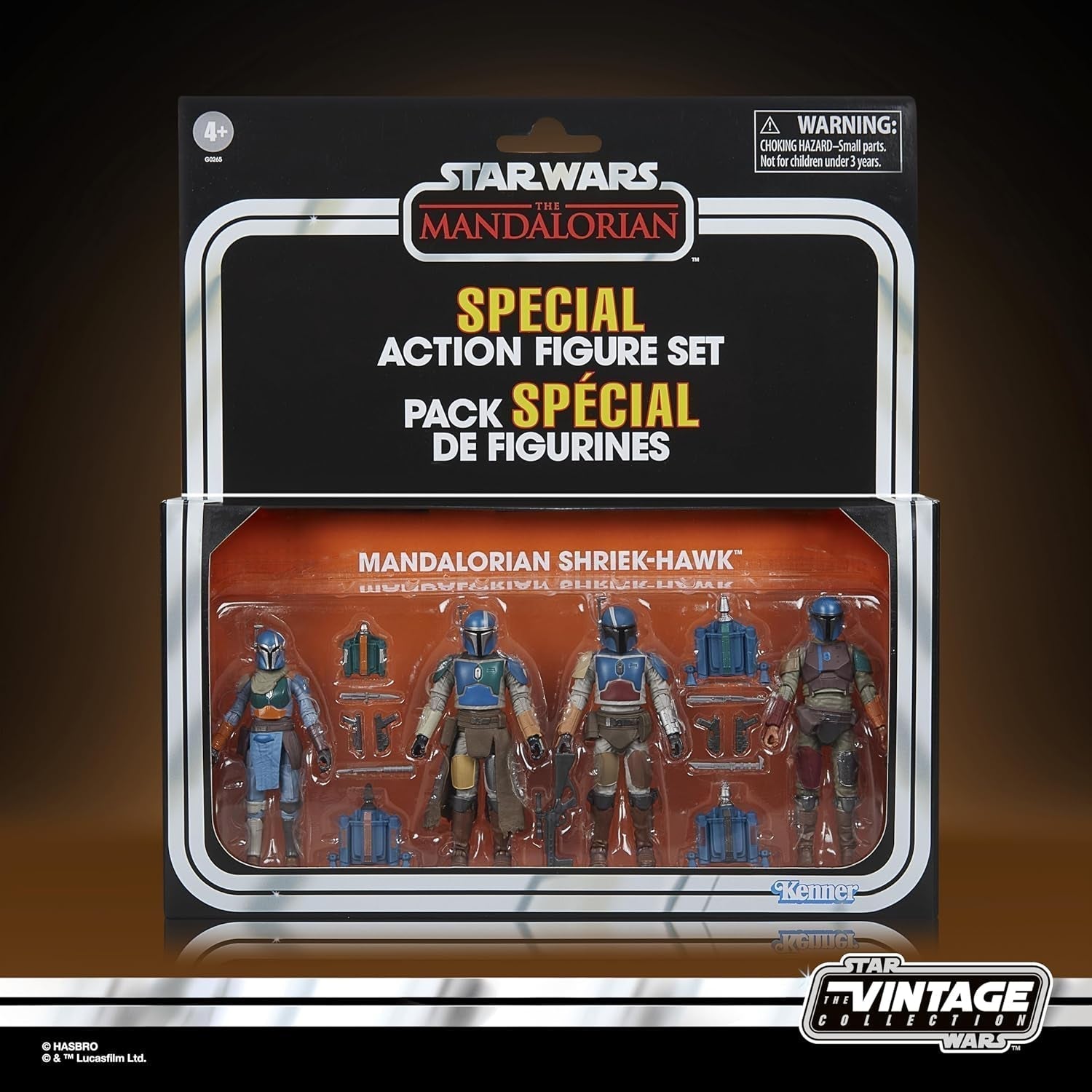 Star Wars Vintage Collection Mandalorian Shriek-Hawk, 4-pack Mandalorian, schaal 9,5 cm actiefiguren Naty Shop