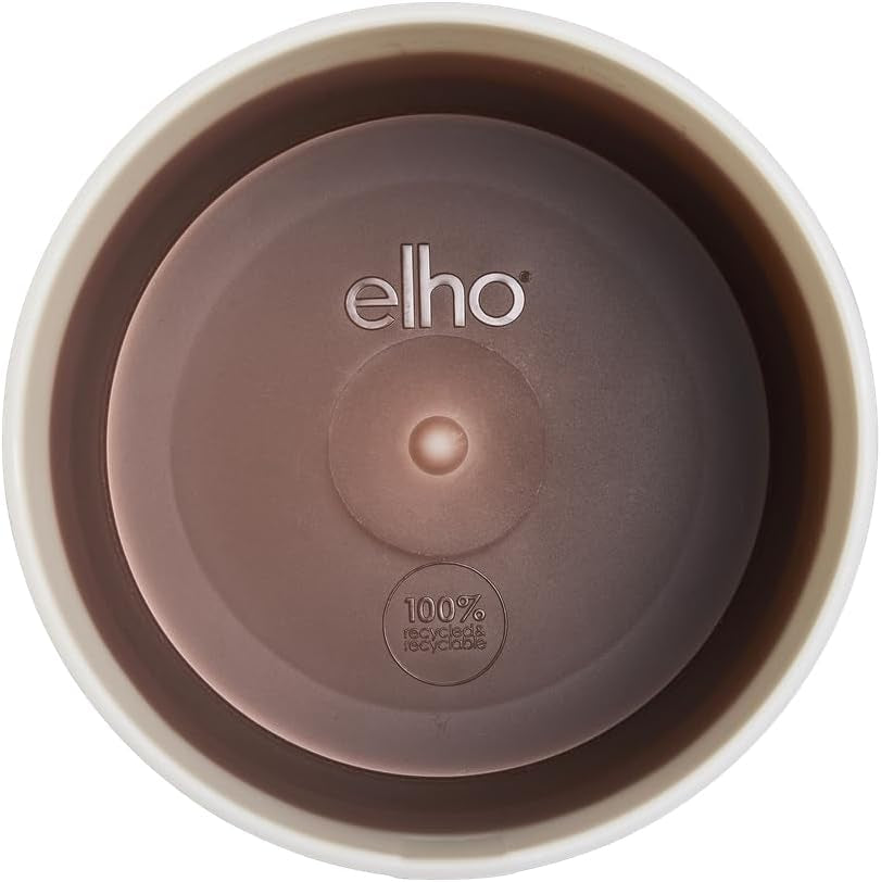 elho Ronde pot met kleurverloop 16 cm - Bloempotten voor binnen - 100% gerecycled plastic - Ø 15,9 x H 14,7 - Bruin/Cederbruin