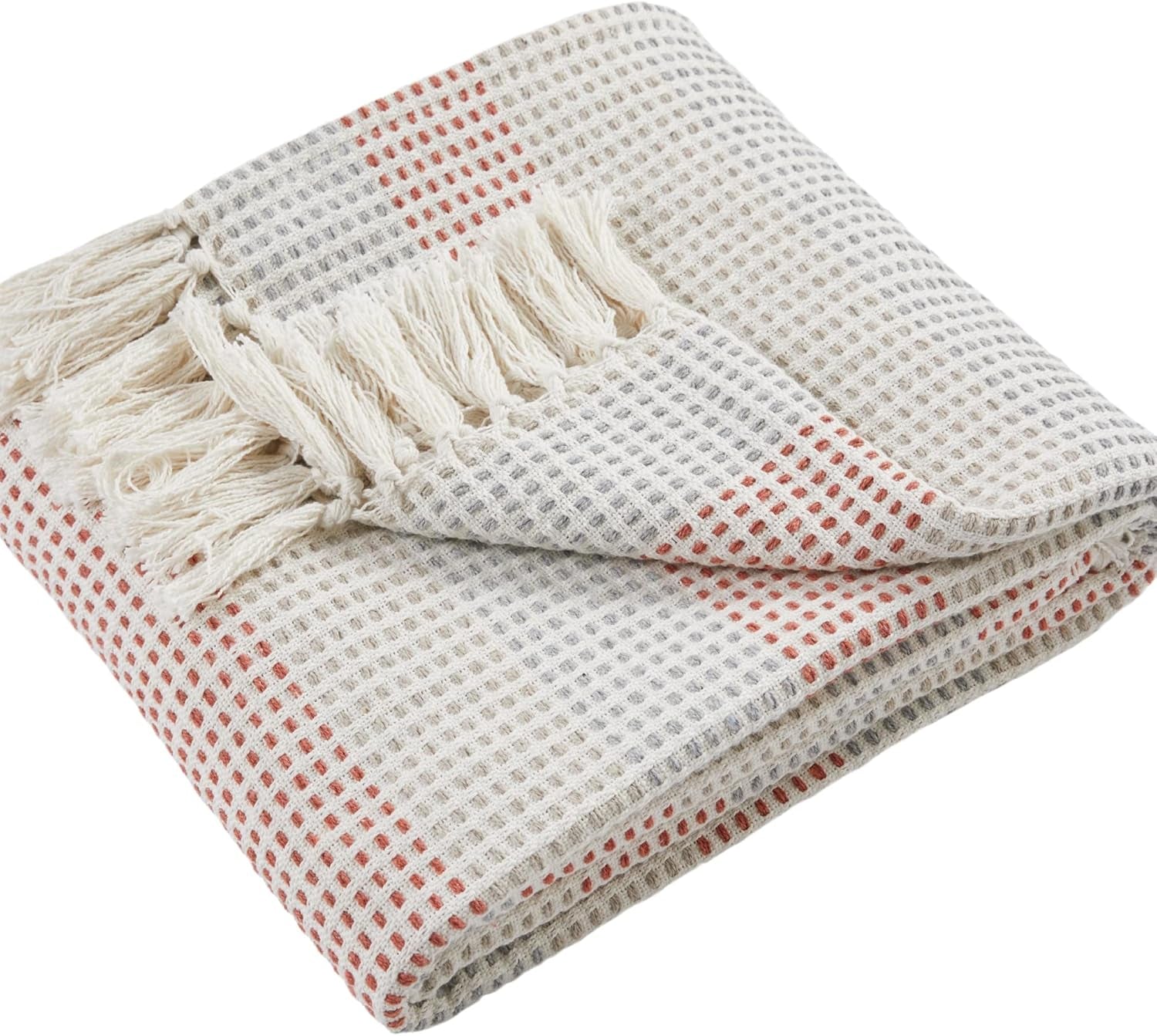 Loft Reva sprei, 100% gerecycled katoen, 130 X 180 cm, Paprika Appletree bedden en dekens