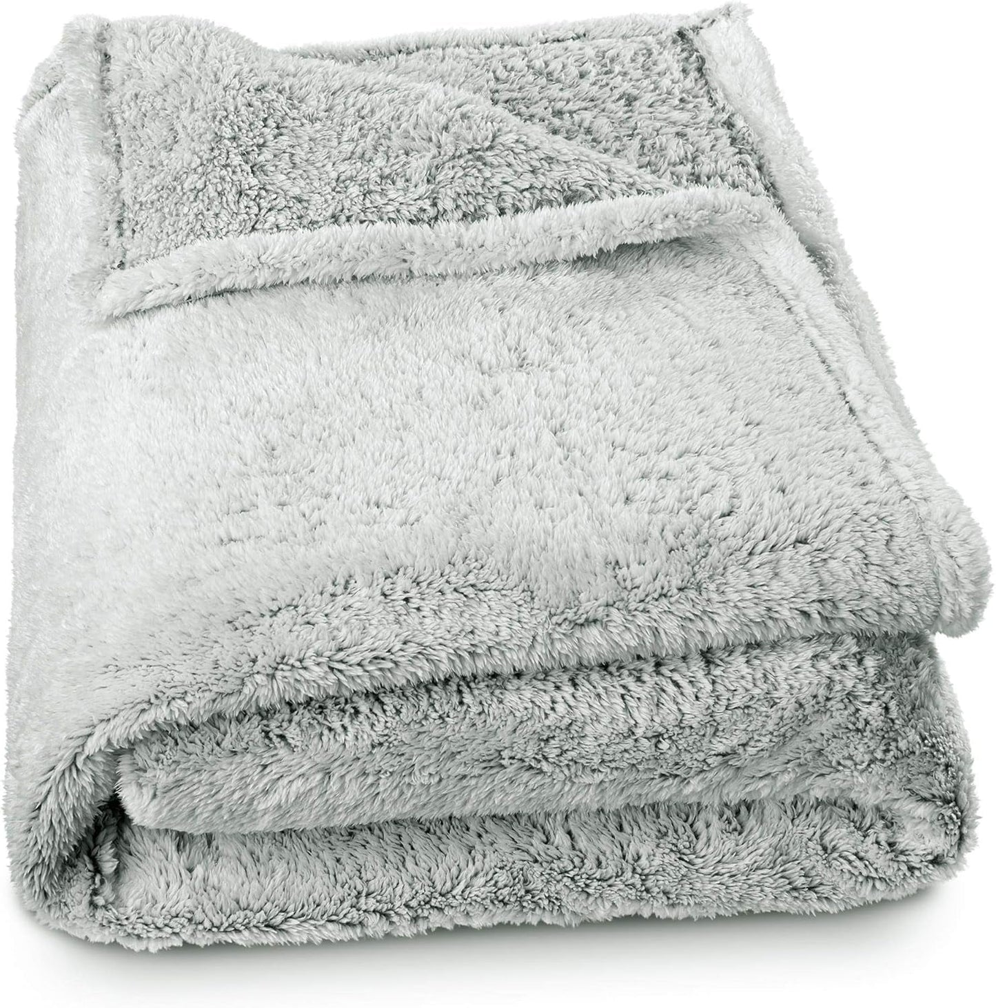 Aqua-Textil Fluffy Knuffeldeken 150 X 200 Cm Grijs Wit Melange Pluche TV-deken Sprei Sherpa Fleece Oeko-Tex Ottawa Bedden en Dekens Besuche den aqua-textil-Store Fleece Sherpa Wit Grijs Comfortabele Deken 150 X 200 Cm