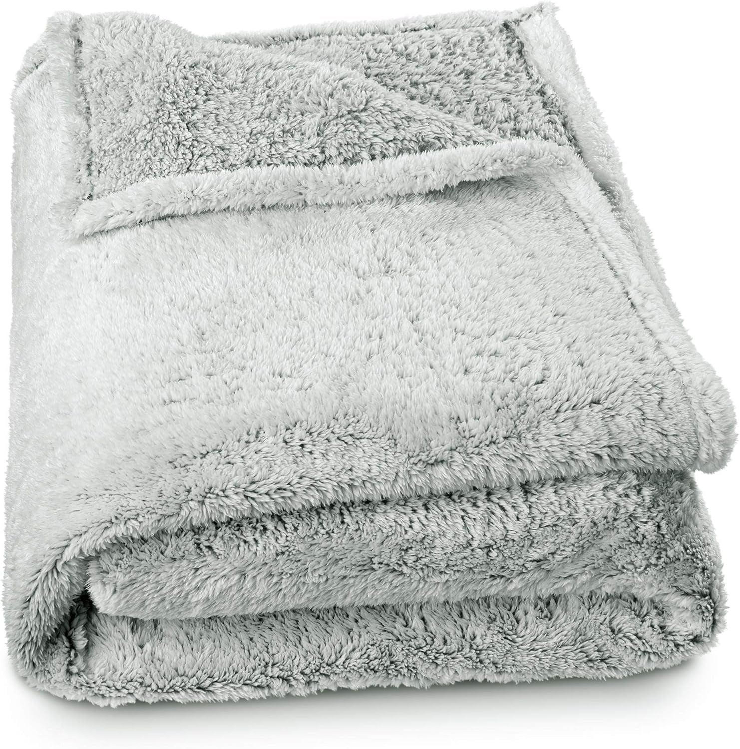 Aqua-Textil Fluffy Knuffeldeken 150 X 200 Cm Grijs Wit Melange Pluche TV-deken Sprei Sherpa Fleece Oeko-Tex Ottawa Bedden en Dekens Besuche den aqua-textil-Store Fleece Sherpa Wit Grijs Comfortabele Deken 150 X 200 Cm