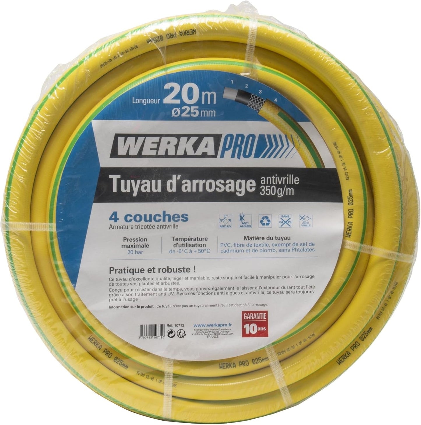 Versterkte tuinslang Ø25mm, torsiebestendig, 20 m
