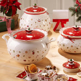 Villeroy & Boch Toy's Delight Terrine, 3 liter, premium porselein, wit/rood
