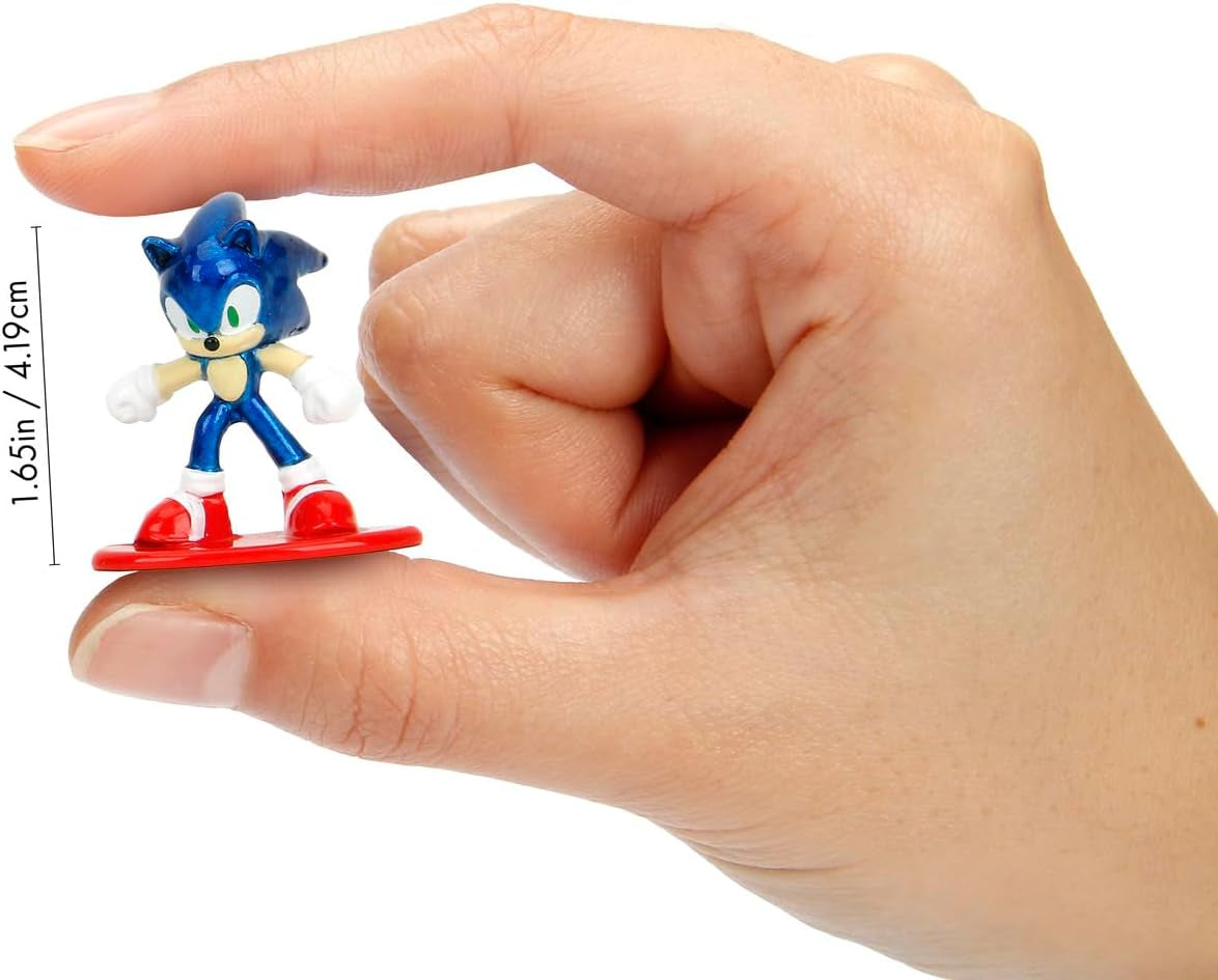 Jada Toys Sonic the Hedgehog-figuur (1X mysteriefiguur in blindpakket) - 1 verrassend verzamelfiguur uit 13 Sonic-figuren, nano-metalen figuur (ca. 4 cm) voor kinderen en fans vanaf 3 jaar, golf 1 actiefiguren Naty Shop Standaardtitel