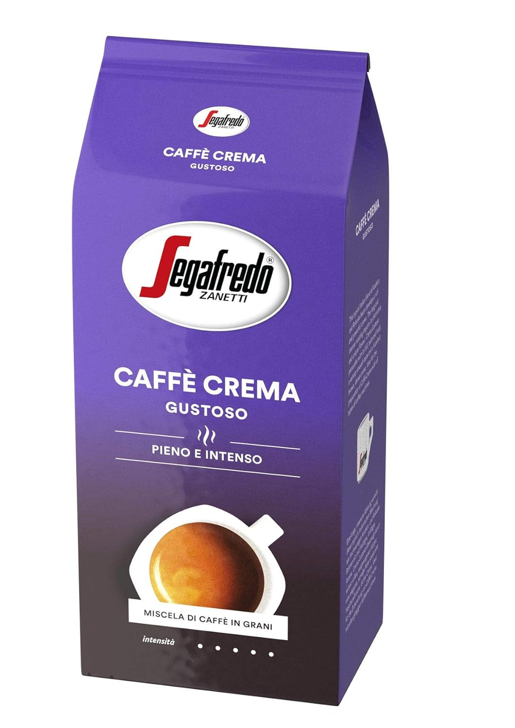 Segafredo Zanetti Caffè Crema Gustoso - Hele Boon (Pak van 1 kg) - Geschikt voor Caffè Crema - Lang en donker gebrande koffiebonen, volle en intense smaak (Pak van 2)