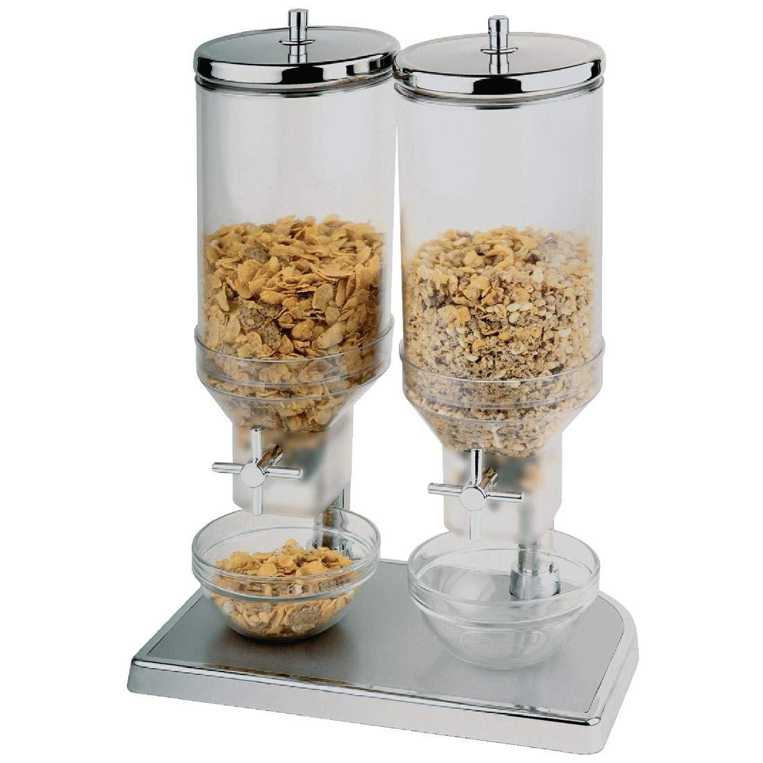APS 11807 Graandispenser Duo FRESH+EASY, 22 x 35 cm, H: 52 cm, SA-bak, 18/8 roestvrijstalen deksel Bewaardozen voor voedsel Naty Shop Standaard titel