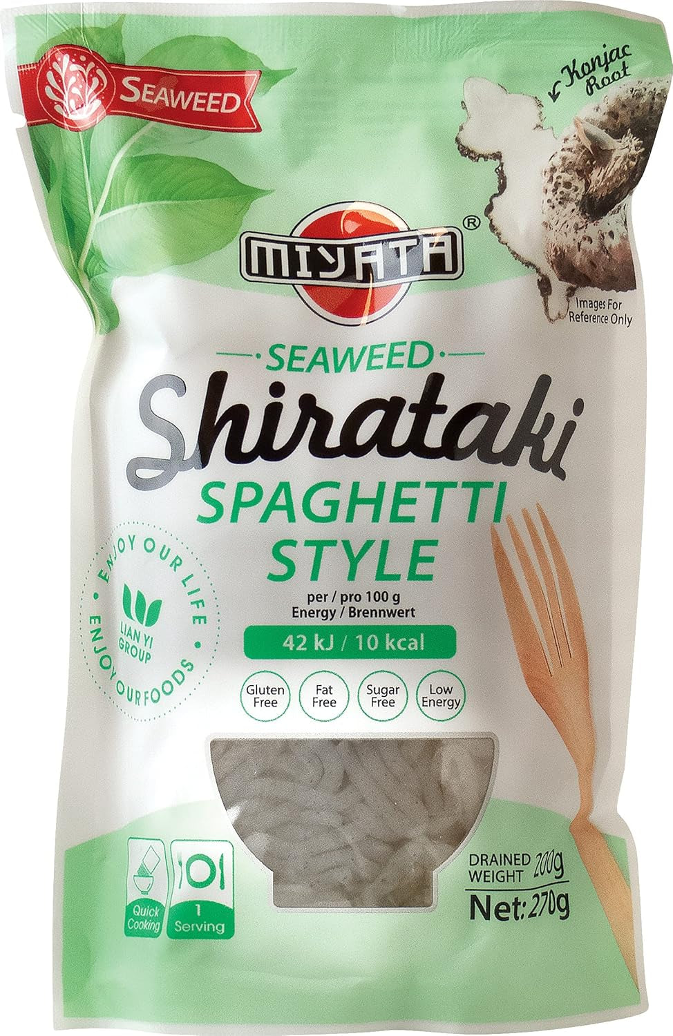 Miyata Shirataki Udon Noedels Konjacmeel, 6 stuks (6 x 270 g)