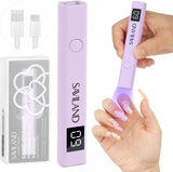 Saviland UV-lamp voor gelnagels: Mini U V-lamp voor nagelsSchützen Sie Die Haut Wiederaufladbar Klein LED Nagellack Trocknergerät Für Nagellack Aufbaugel Nail Tips Nagelkleber Geschenken voor Frauen