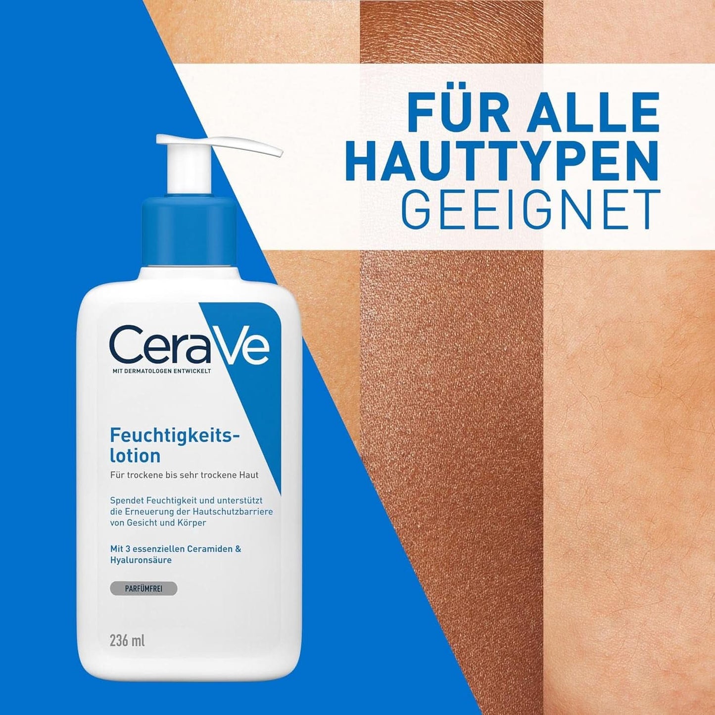 Cerave bodylotion met doseerpomp, geschikt voor atopische dermatitis en droge of zeer droge huid, 236 ml Cosmetica en Schoonheid Naty Shop