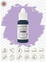 Sugarflair Colourflex Oil Based Food Coloring Lavendel, hooggeconcentreerde vloeibare kleurstof voor botercrème, chocolade, deeg, fondant, glazuur en meer - 15ml