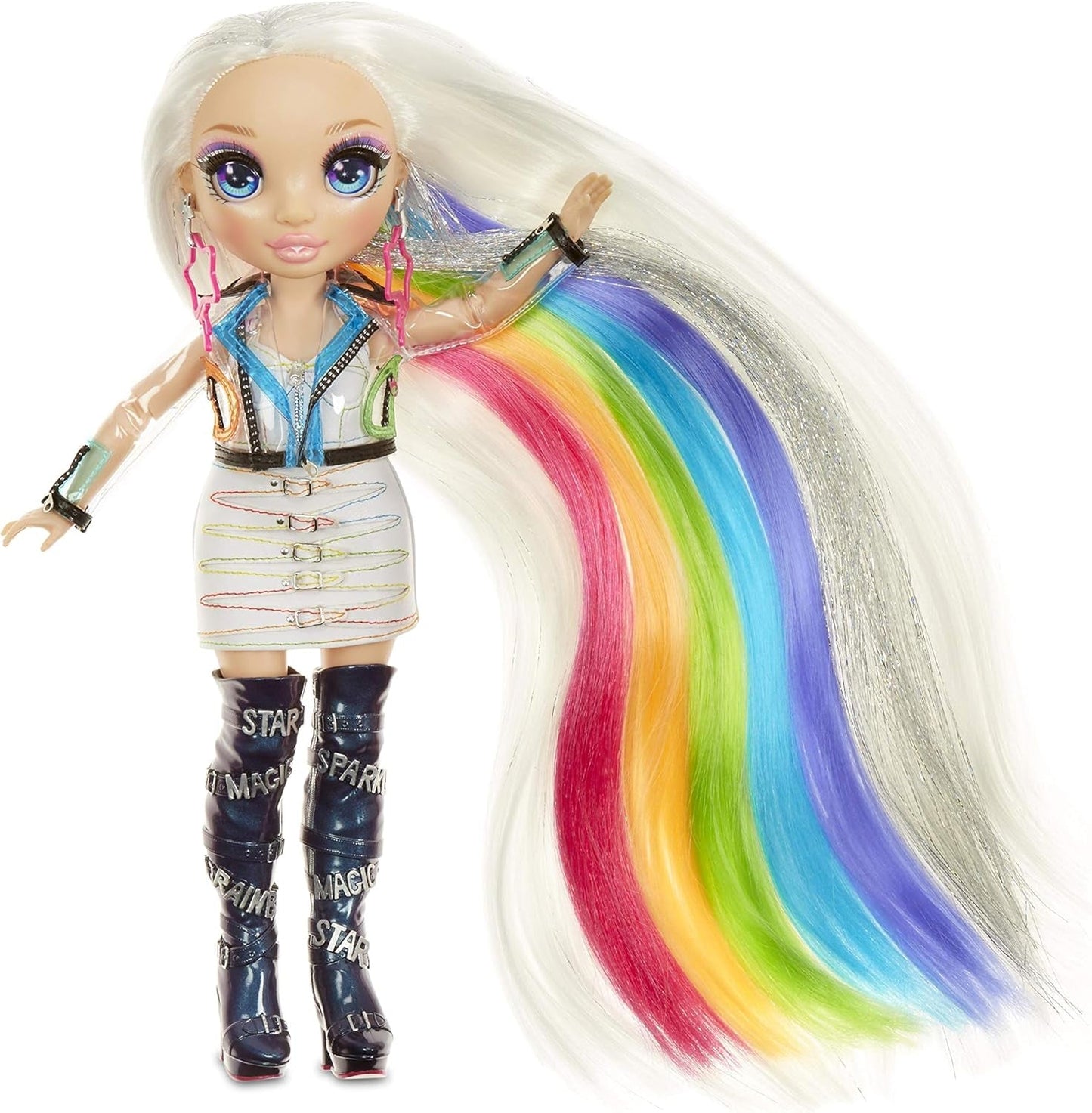 Rainbow High Hair Studio - Exclusieve Amaya Raine poppenspeelset met lang haar om te stylen - Inclusief wasbaar haarkrijt, haarborstel en accessoires - Cadeau voor kinderen vanaf 6 jaar