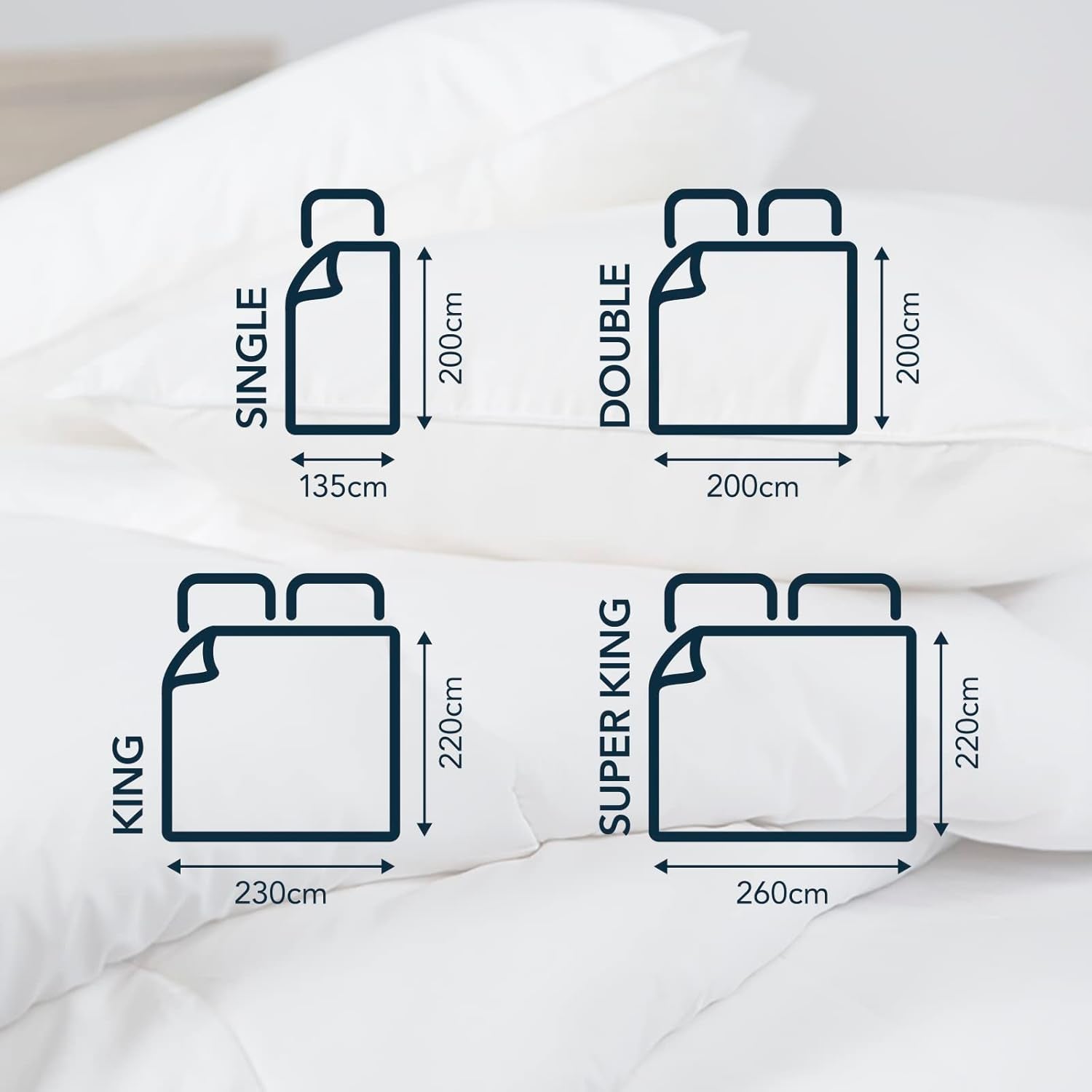 Allergiedekbed Snuggledown Freshwash, 13,5 Tog Winter Warm, katoen, wit, eenpersoonsbed Dekbedden en dekbedden Naty Shop