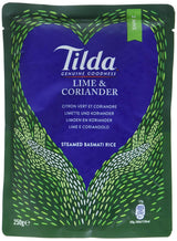 TILDA Gestoomde Basmatirijst met Limoen en Koriander voor de Magnetron, 250g