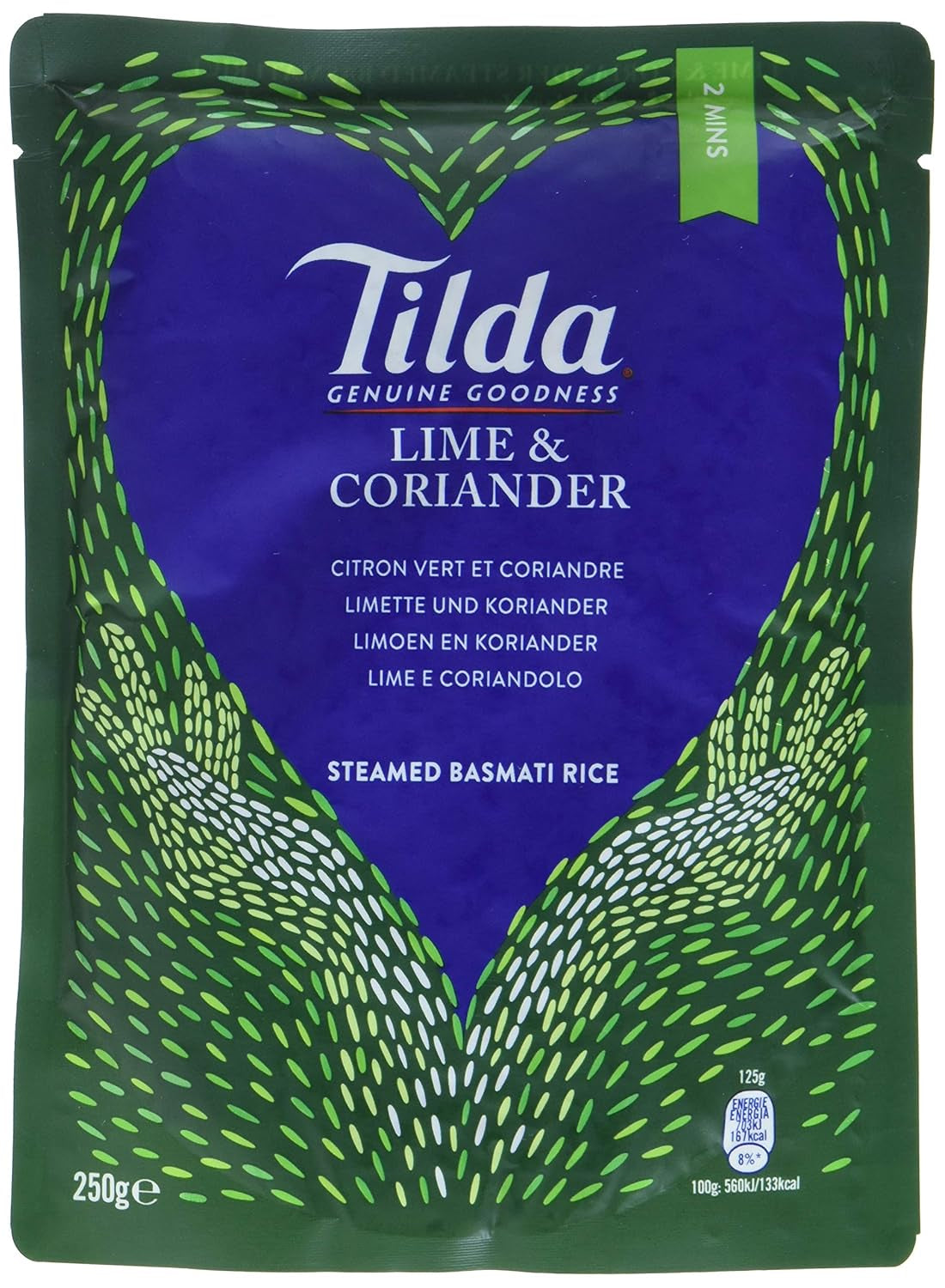 TILDA Gestoomde Basmatirijst met Limoen en Koriander voor de Magnetron, 250g