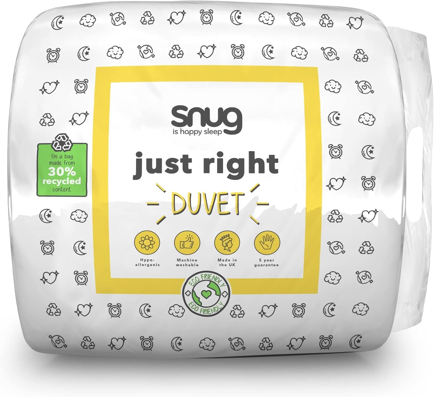 Just Right Snug Comforter, 10,5 tog, holle vezel, wit, tweepersoonsbed Dekbedden en dekbedden Naty Shop Tweepersoonsbed 10,5 Tog