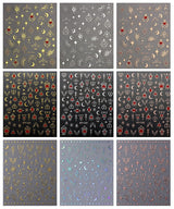 JMEOWIO Nagelsticker Mond Stern 9 Blatt Nail Art Sticker Selbstklebend Nagelaufkleber Sonne Decoratie Nageldesign Zubehör