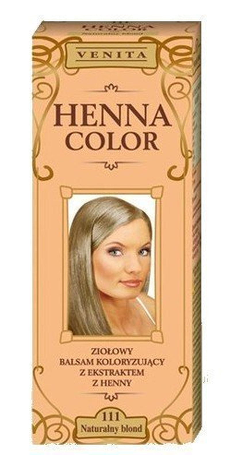 Henna Color 111 Natuurlijke conditioner voor blond haar Haarkleur Natuurlijk haarkleuringseffect Henna Eco-haarverf Naty Shop Beige (blond) 75 ml (1 pak)