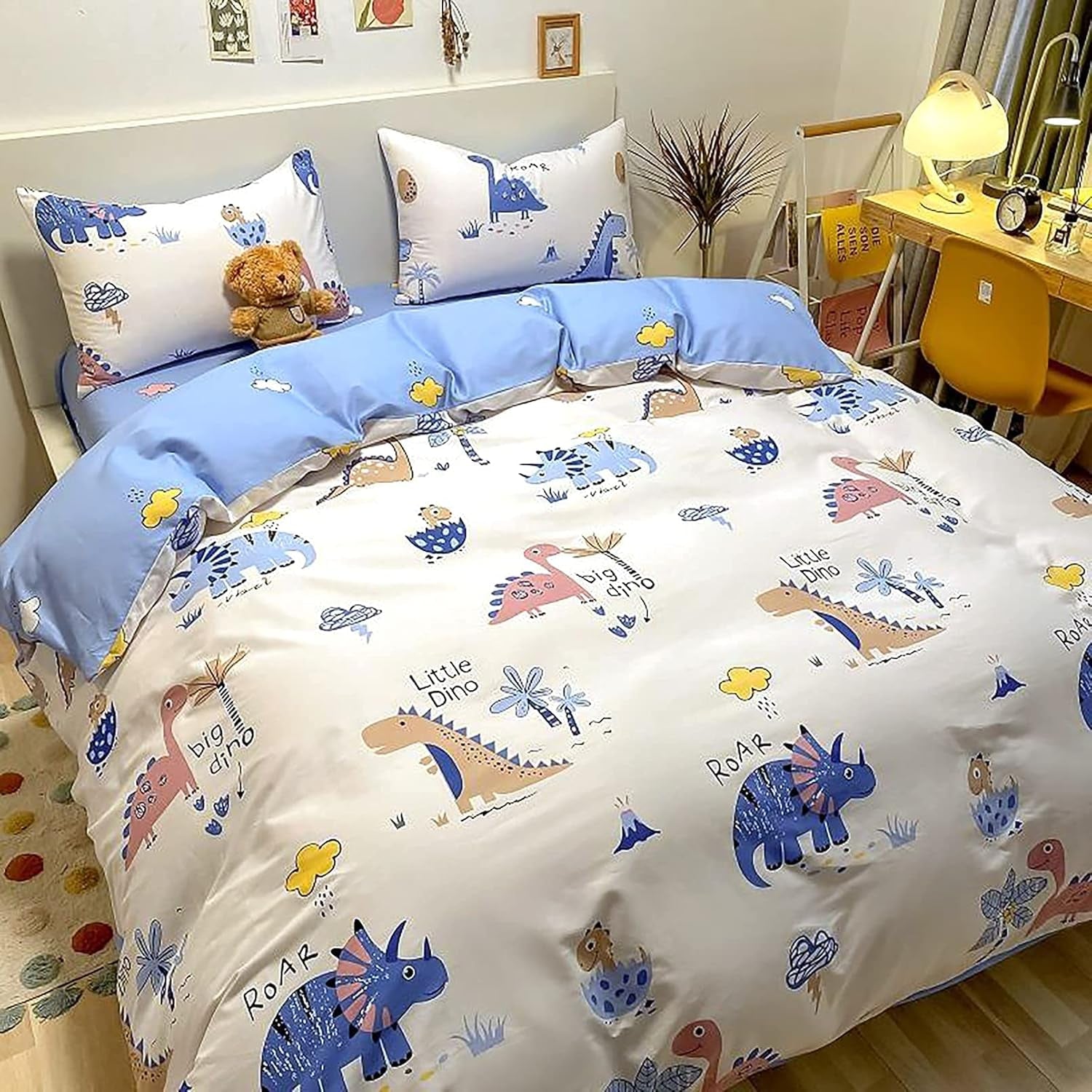 Beddengoed voor kinderen, unisex, dinosaurussen, katoen Beddengoed - kinderen Naty Shop