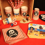 ARTS DE LA TABLE 20 katoenen servetten, 33 X 33 cm, 3-laags, piratenvlag