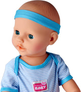 Simba 105030044 - pasgeboren pop - jongen, volledig vinyl pop met slaapogen, drink- en bevochtigingsfunctie en accessoires, 8 stuks, 43 cm, babypop, vanaf 3 jaar
