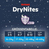 Huggies DryNites superabsorberende nachtluiers voor meisjes 4-7 jaar, 4 x 16 pantyluiers (64 stuks), maandpakket